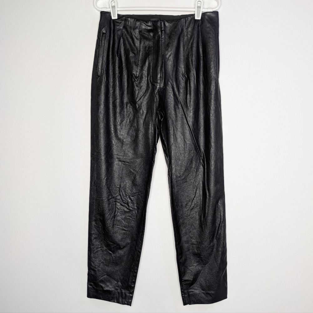 Express Black Faux Leather Dress Pant 8